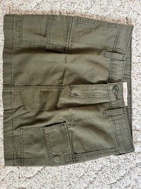 Levi’s Utility Cargo Mini Mid Rise Skirt Green 23 Gorpcore Indie Sleaze Y2K